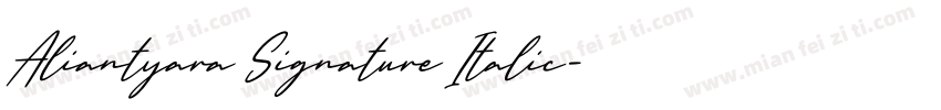 Aliantyara Signature Italic字体转换